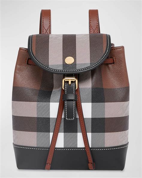 burberry small canvas check backpack|burberry micro check coated backpack.